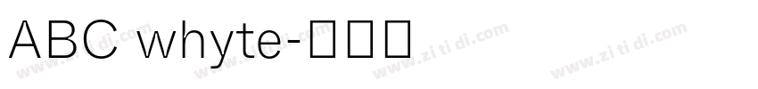 ABC whyte字体转换